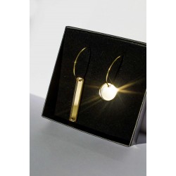 Asymmetrical earrings Plexiglas - Golden