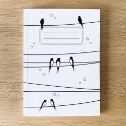 Notebook "Les hirondelles sur le fil"