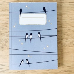 Notebook "Swallows on the wire" - Blue sky