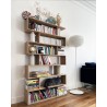 staged bookcase