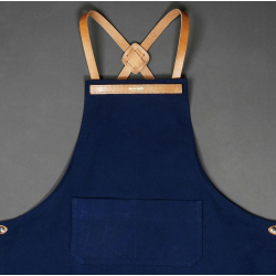 Canvas and leather apron - Marine
