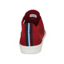 Eco-recycled summer sneakers - Burgundy & White