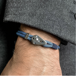 Bracelet homme acier & corde