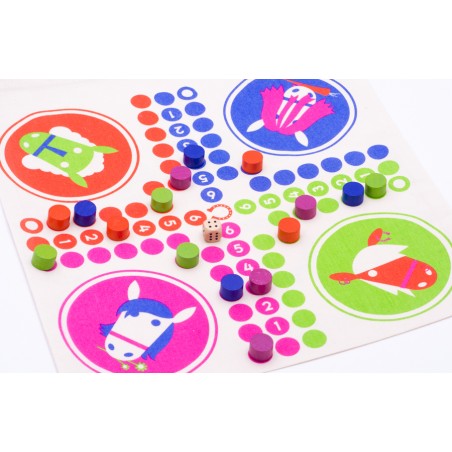 Jeu De Petits Chevaux Vintage - Carton Ancien Courses Hippiques | Jeu De Société Rétro Français