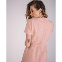 Robe portefeuille en lin - Zargot