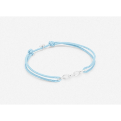 bracelet mailles bleu