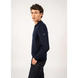 Pull marin uni Cancale - Coupe confort