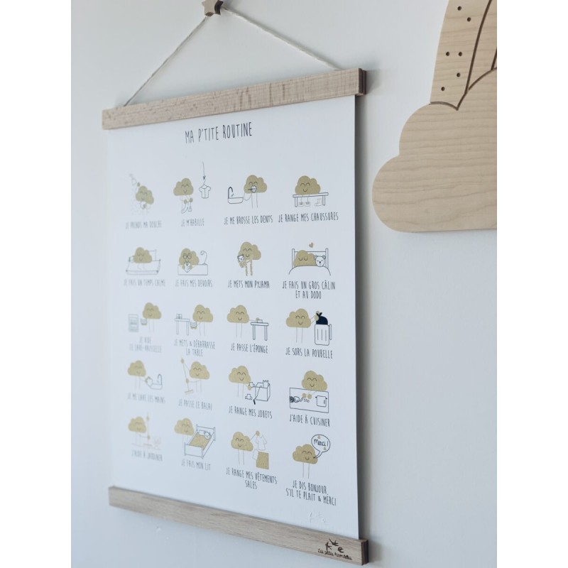 poster my little routine - l'Atelier Français