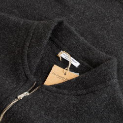 Zipped jacket in boiled wool
