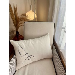 Linen silhouette cushion