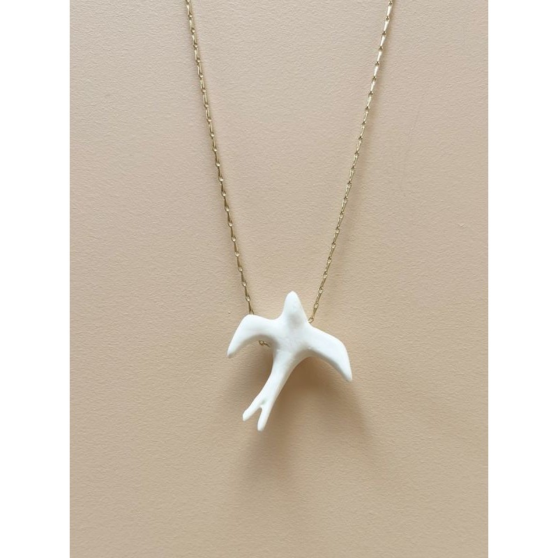 Swallow necklace - Ceramic