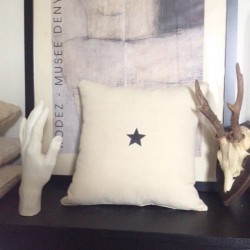 "black star" cushion - square