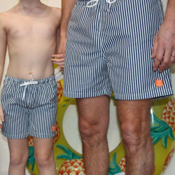 Children's striped swim shorts