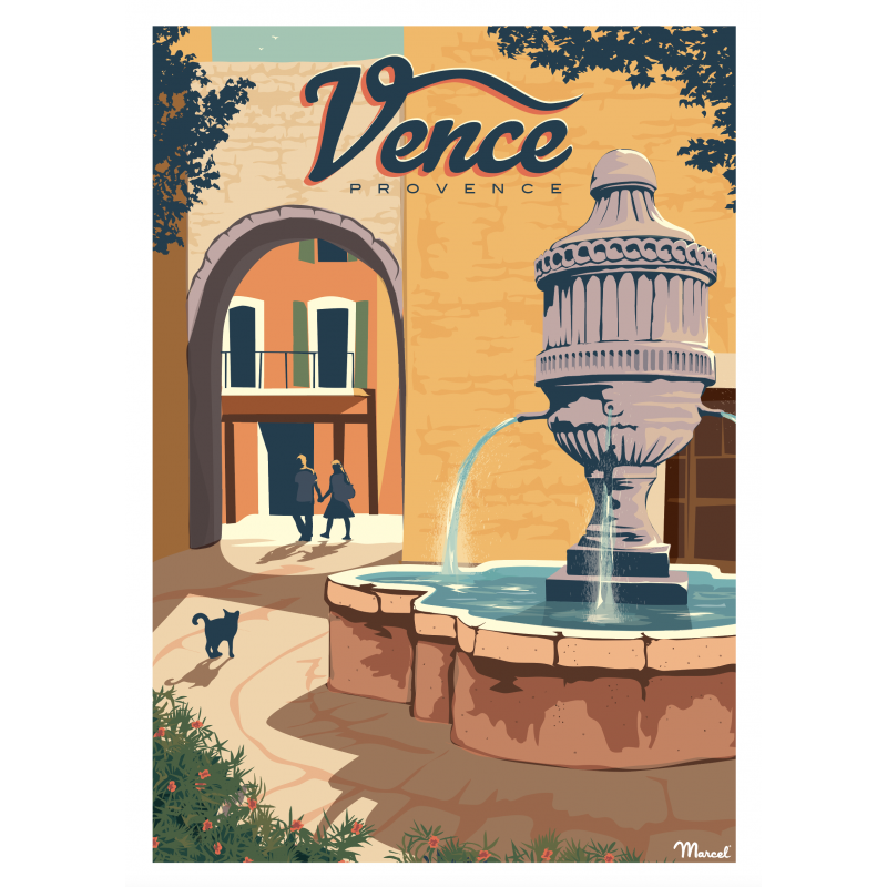 French Riviera city posters  30x40 cm