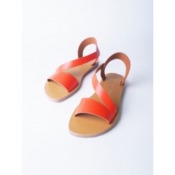 Sandales en cuir - femme