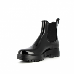 Bottines noires vernies