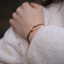 16mm link bracelet - gold