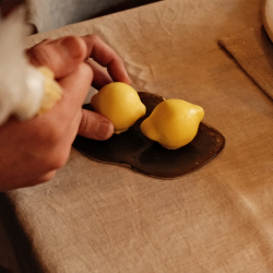 Lemon trompe l'oeil dessert