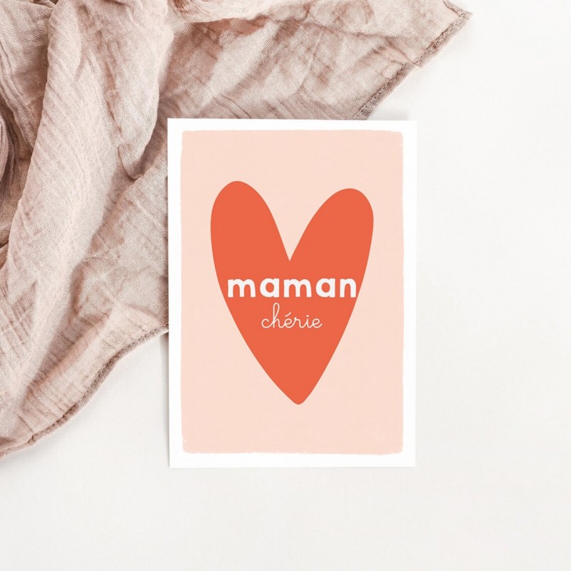 Heart card - Maman chérie