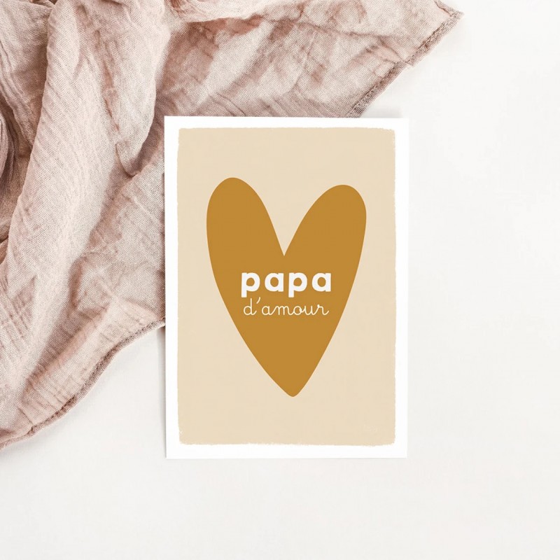 carte cœur papa d'amour