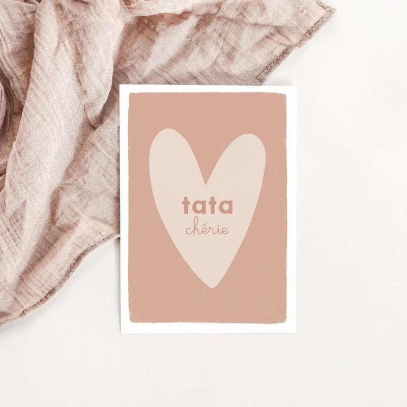 Heart card -Tata chérie