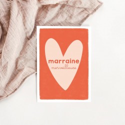 carte cœur marraine merveilleuse