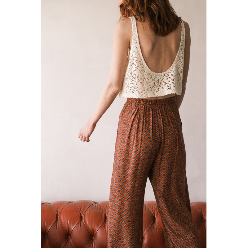 Patterned pants - Southern earth print