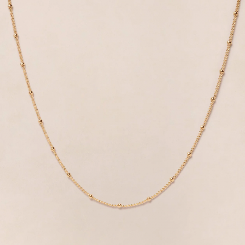Gold-plated ball chain necklace