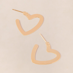 Heart hoop earrings