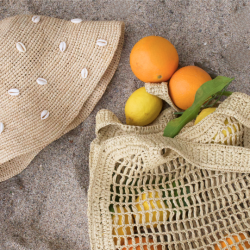 Bob en raphia - coquillages