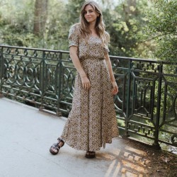 Etosha long skirt, floral print