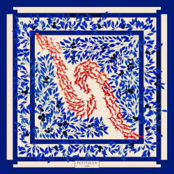 90 cm silk scarf - Petit Jean