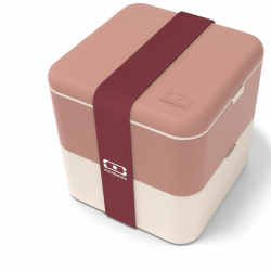 Lunch box carré rose moka