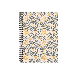 Flora spiral notebook, A5 size