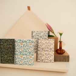 Flora spiral notebook, A5 size