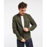 sweat zippé kaki homme