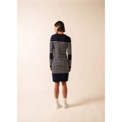 Dress big tide - Navy striped off-white