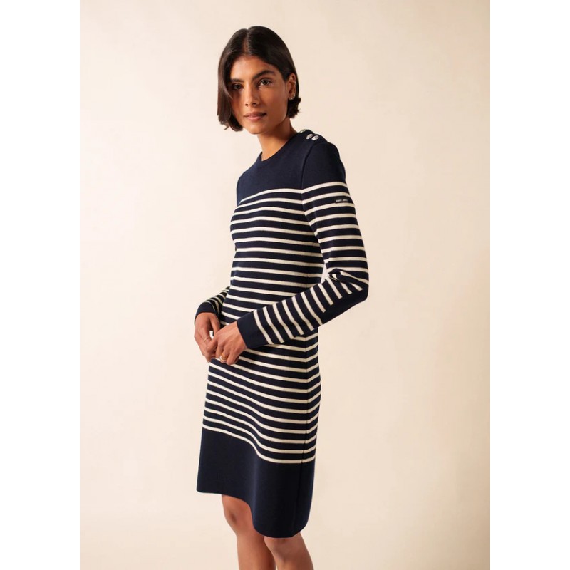 Dress big tide - Navy striped off-white