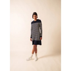 Robe grande marée - Navy rayé ecume