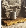 tasse à cappucino gris empilée