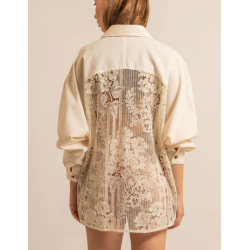 Chemise en dentelle - naturel