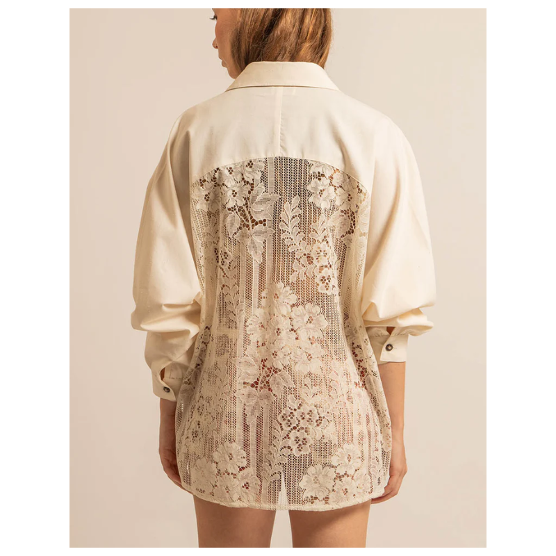 Chemise en dentelle - naturel