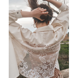 Chemise en dentelle - naturel