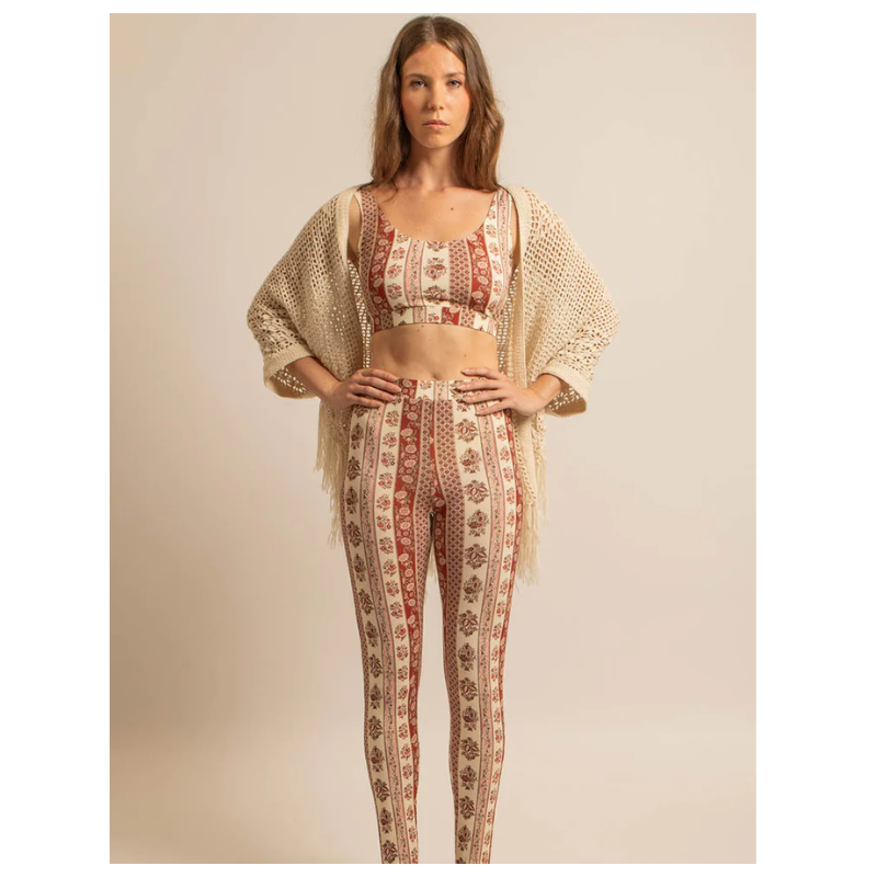 Davina stirrup leggings - Provencal print