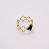 bague trefle noir