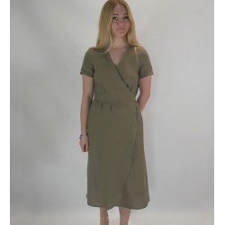 Linen wrap dress