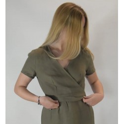 Linen wrap dress
