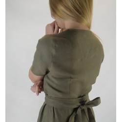 Linen wrap dress