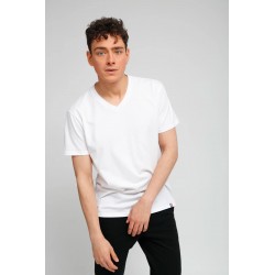 Men’s plain V-neck T-shirt