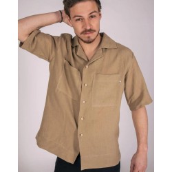 Linen Short-Sleeve Shirt -...